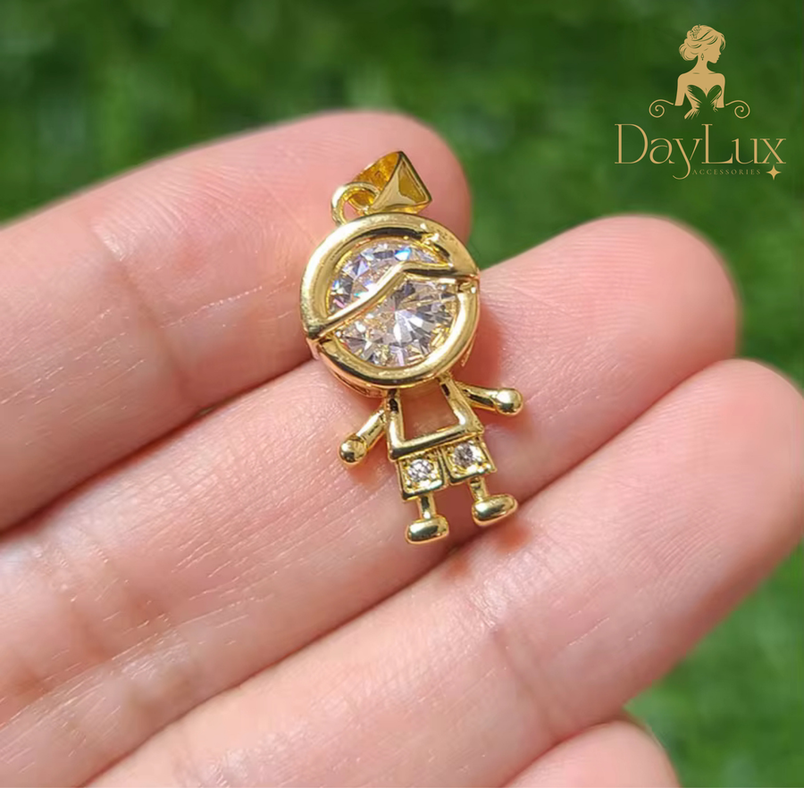 18k Gold Plated Boy or Girl Charm Pendants