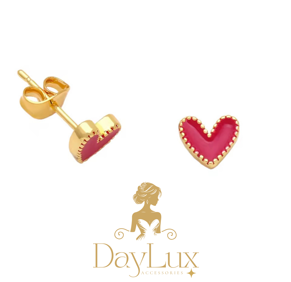 Mini Heart Stud Earrings – Stainless Steel