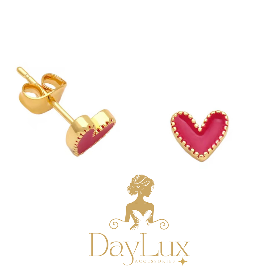 Mini Heart Stud Earrings – Stainless Steel