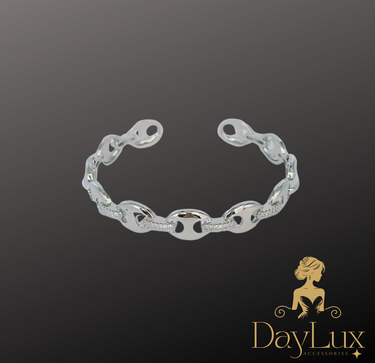 Stainless steel gold plated chain coffee bean link