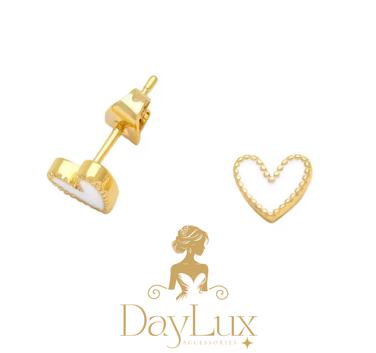 Mini Heart Stud Earrings – Stainless Steel