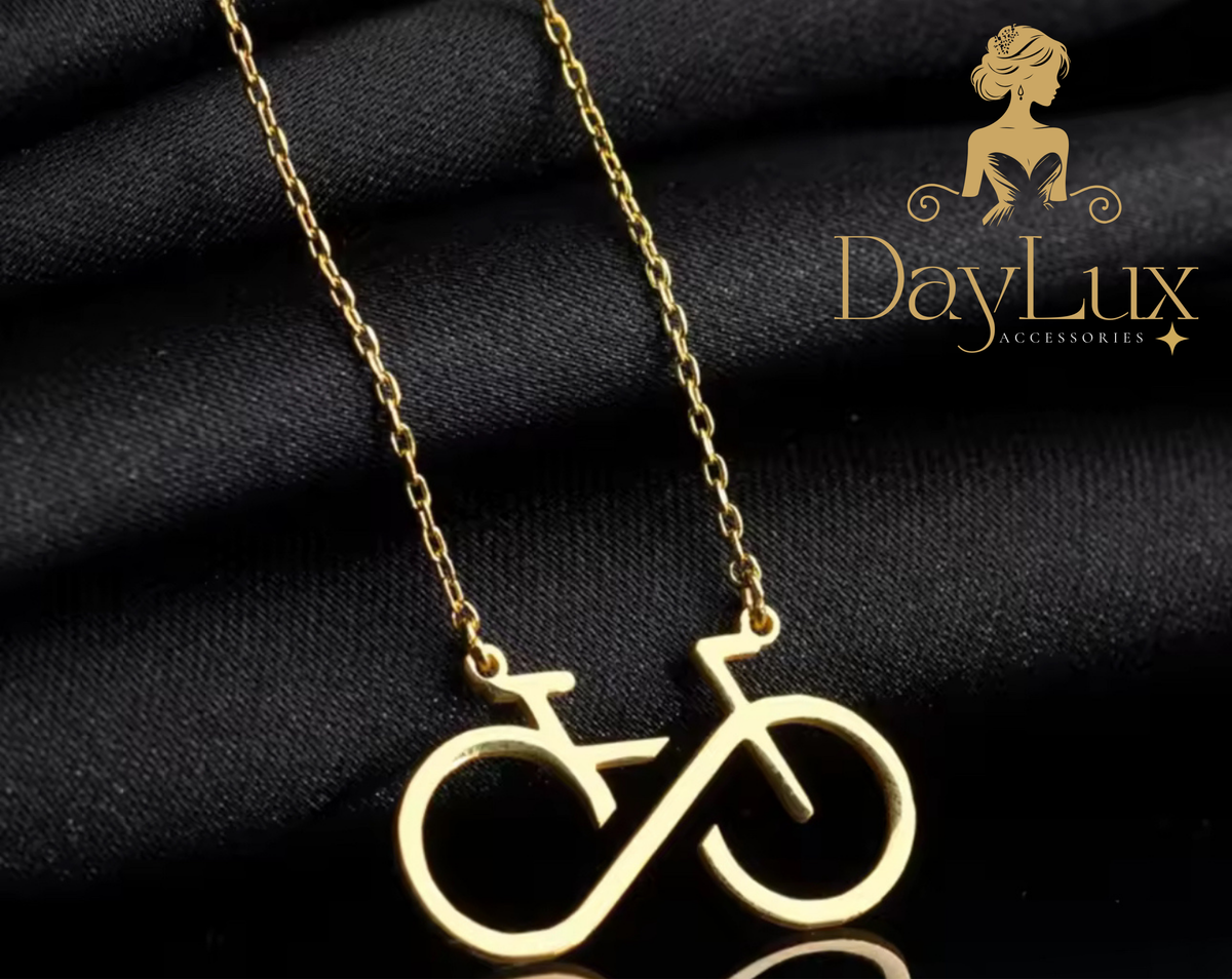 Stainless Steel Infinity Bicycle Necklace