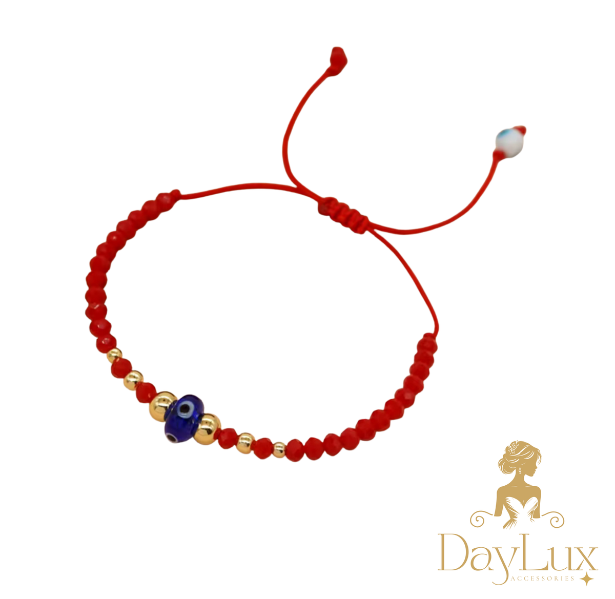 Red Evil Eye Adjustable Bracelet