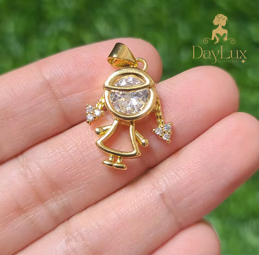 18k Gold Plated Boy or Girl Charm Pendants