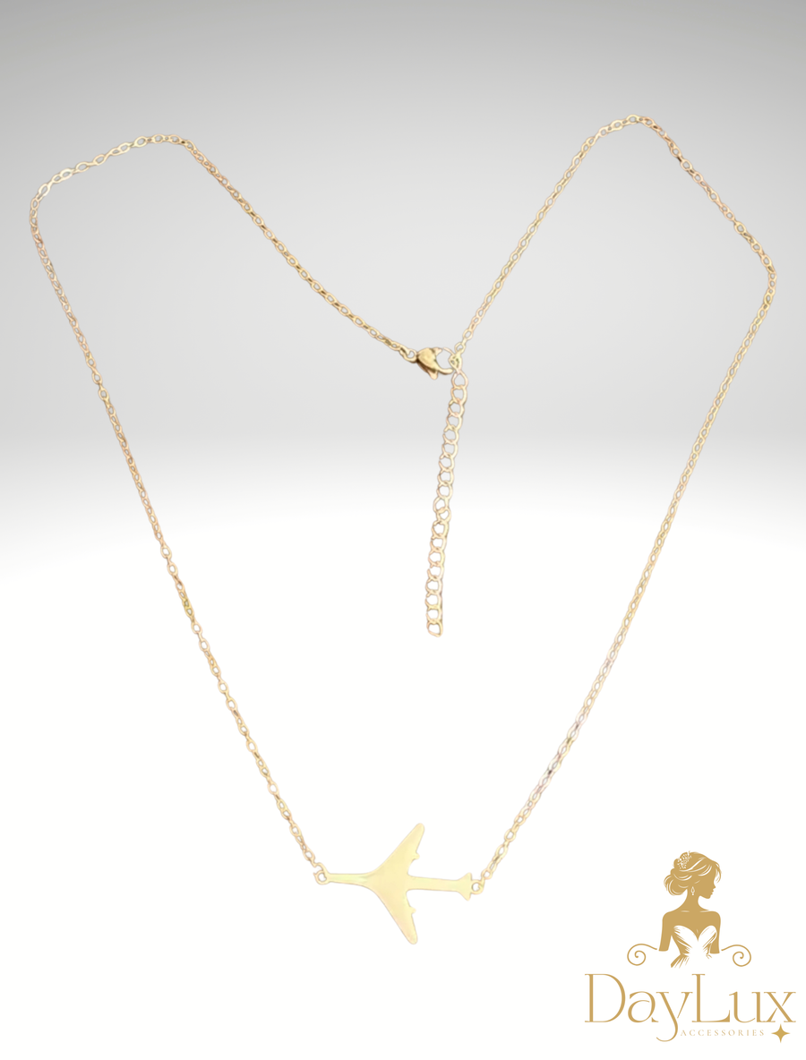 STAINLESS STEEL AIRPLANE NECKLACE