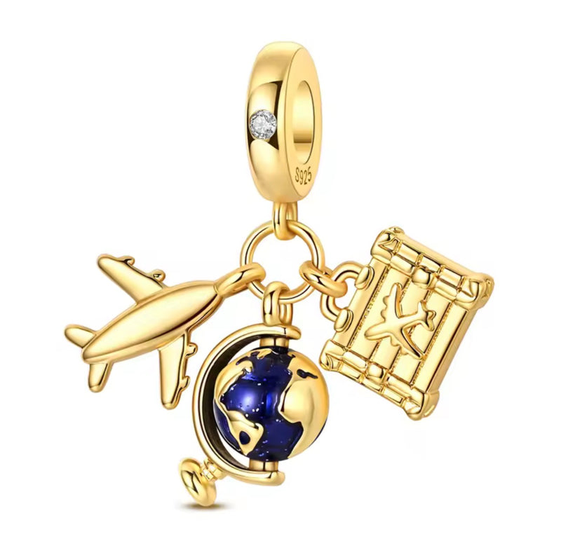 Pandora Style Charms – Different Styles | 18K Gold Plated