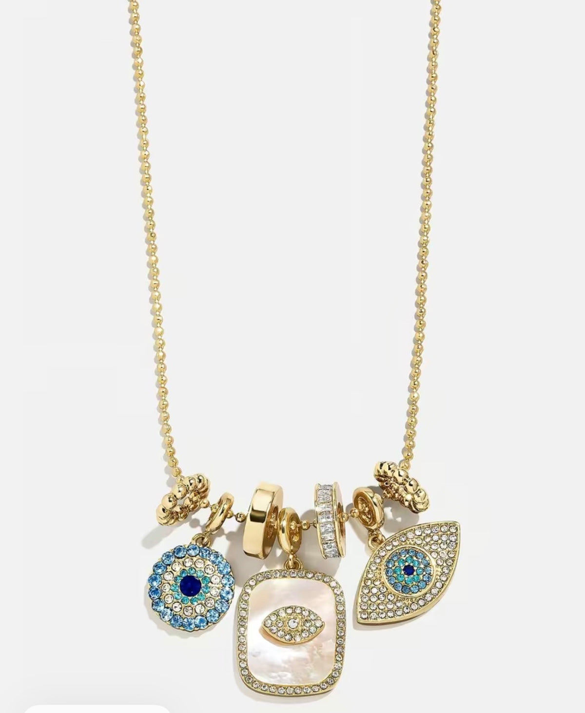 Evil Eye Charm Necklace – 18K Gold Plated