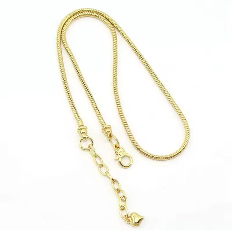 Gold Bubble Letter Initial Charm with CZ Accents | Personalized Jewelry