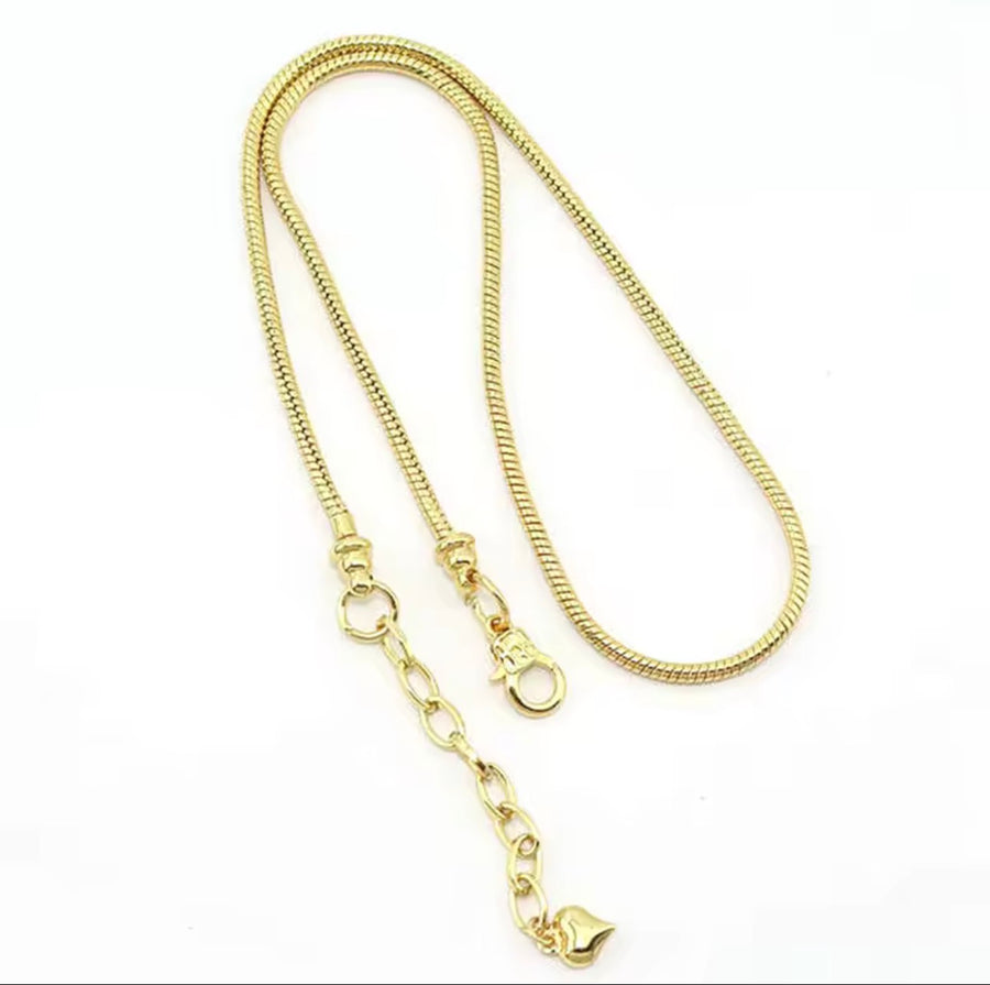Gold Bubble Letter Initial Charm with CZ Accents | Personalized Jewelry
