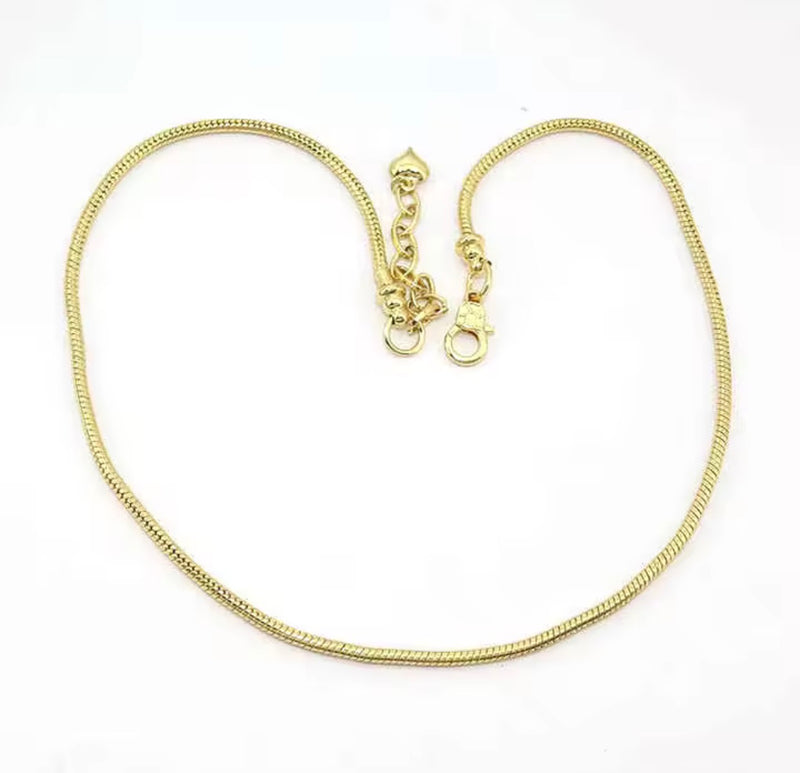 Gold Bubble Letter Initial Charm with CZ Accents | Personalized Jewelry
