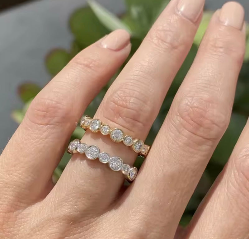 Crystal Band Ring – 18K Gold Plated