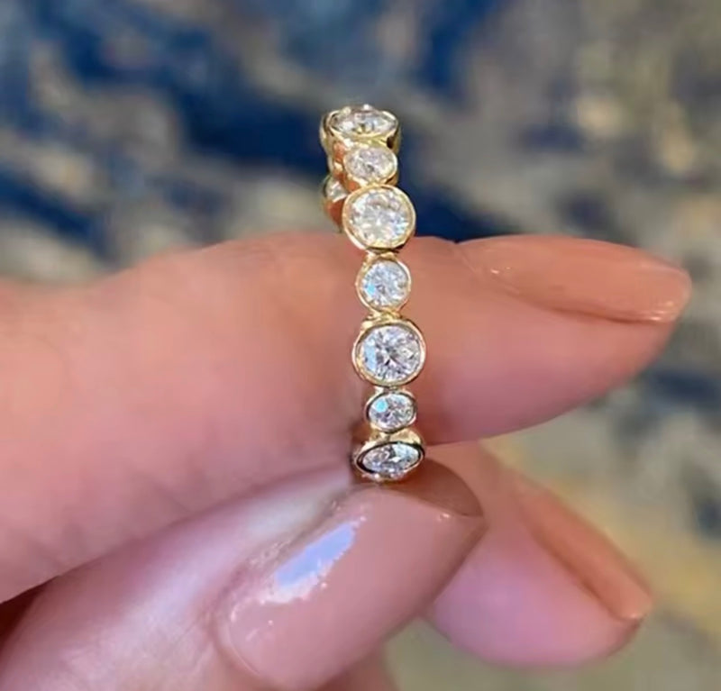 Crystal Band Ring – 18K Gold Plated