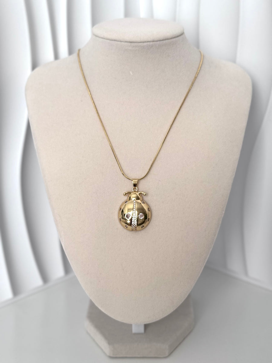 Lucky Ladybug Necklace – 18K Gold Plated