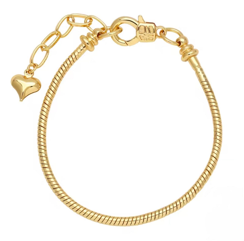 Charm Bracelet Base  18K Gold Plated