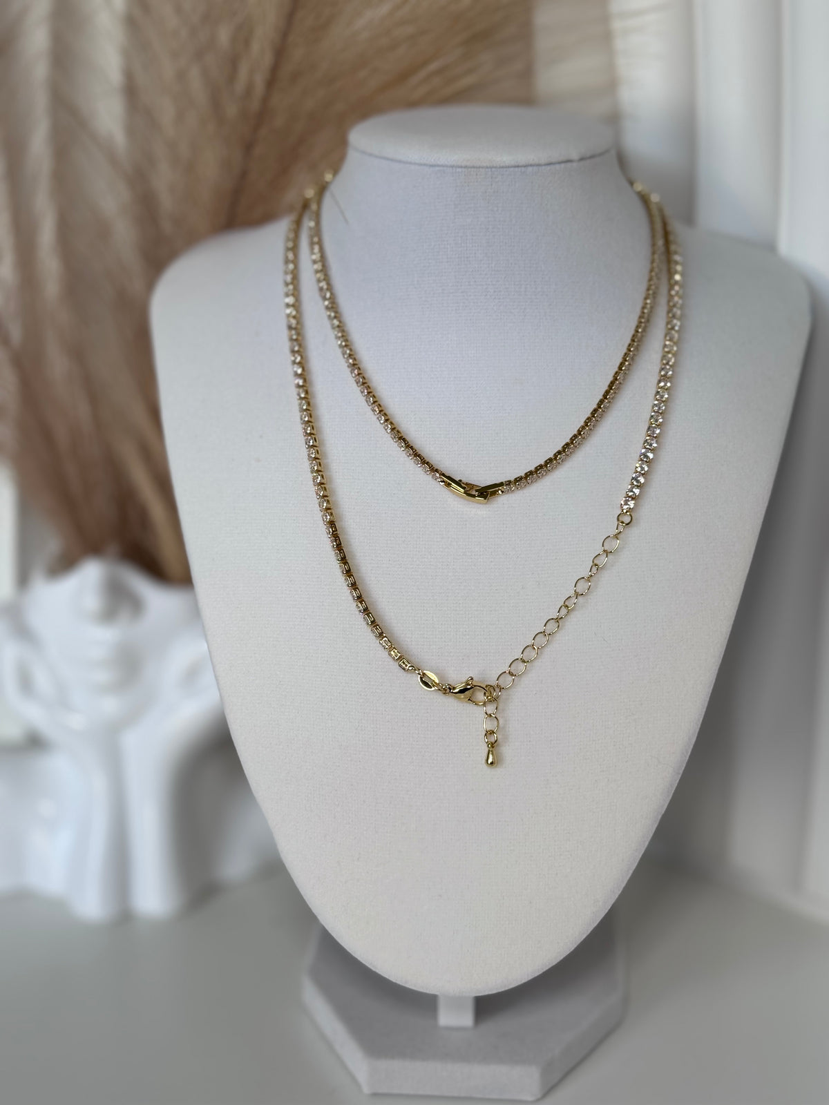 18K Gold Plated Tennis Necklace | Available in 2.5mm & 5mm