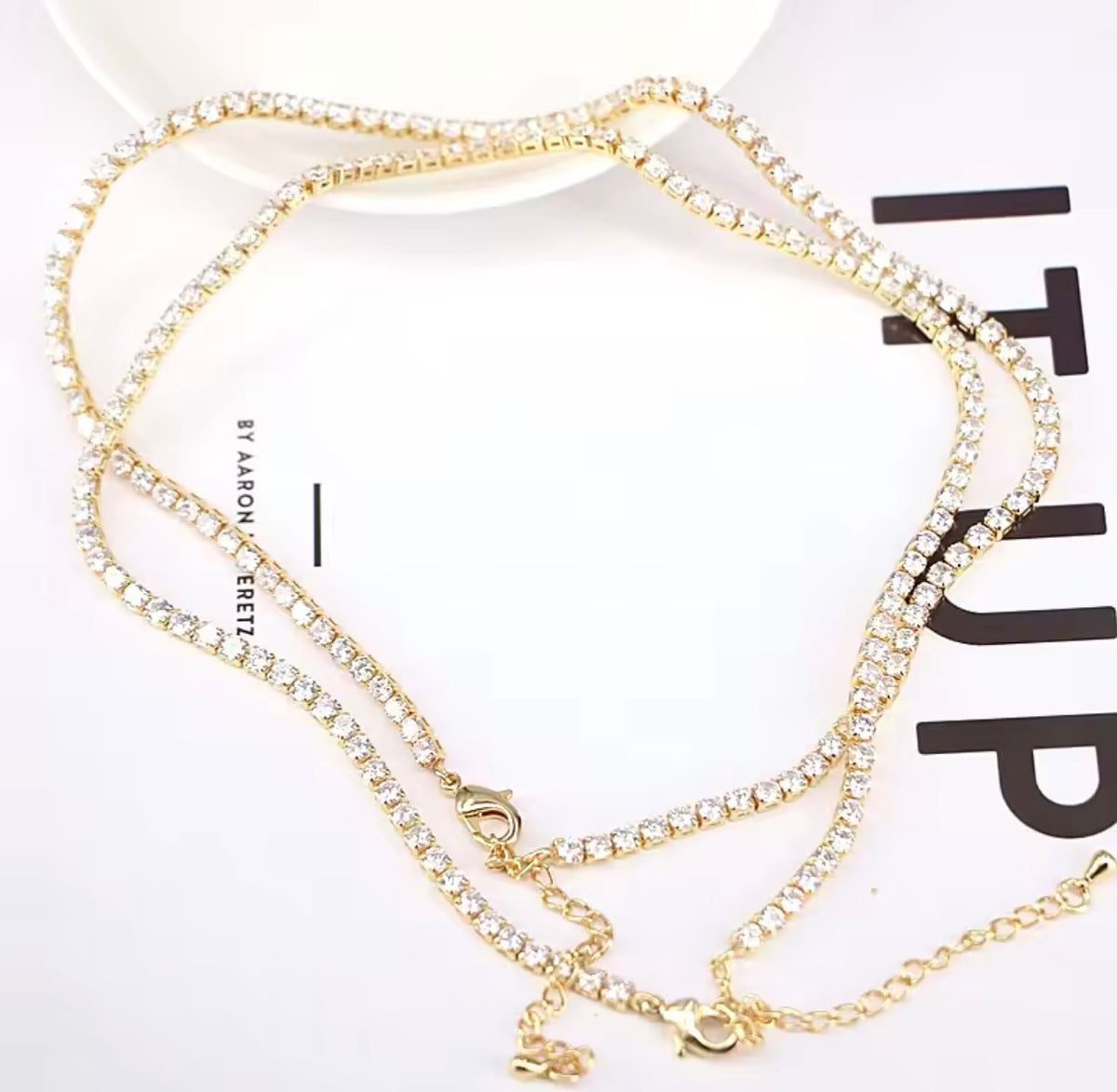 18K Gold Plated Tennis Necklace | Available in 2.5mm & 5mm