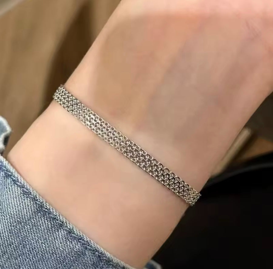 Luxe Multi-Strand Mesh Bracelet – 18K Gold Plated Stainless Steel