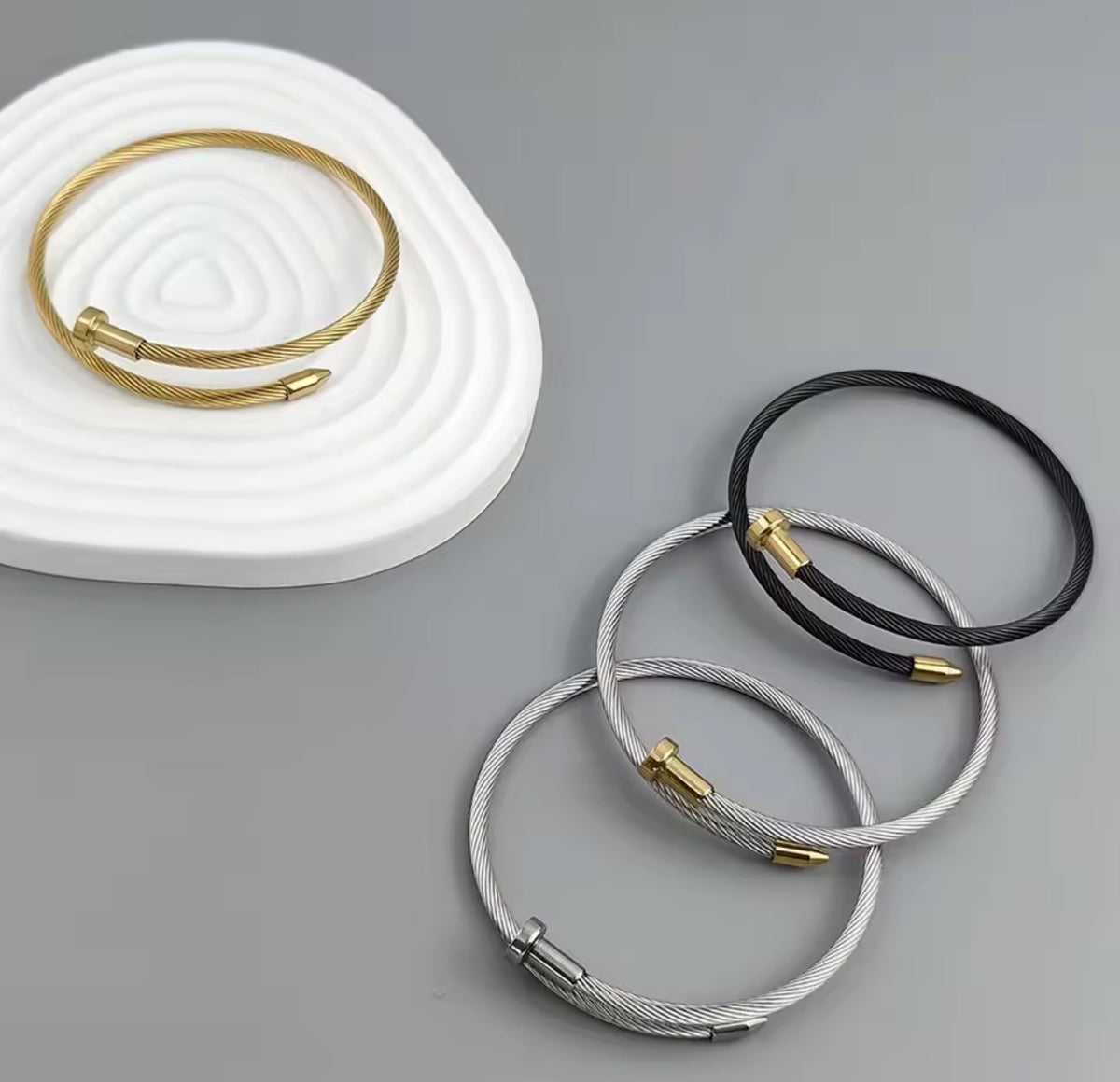 Men’s Stainless Steel Cable Bracelet