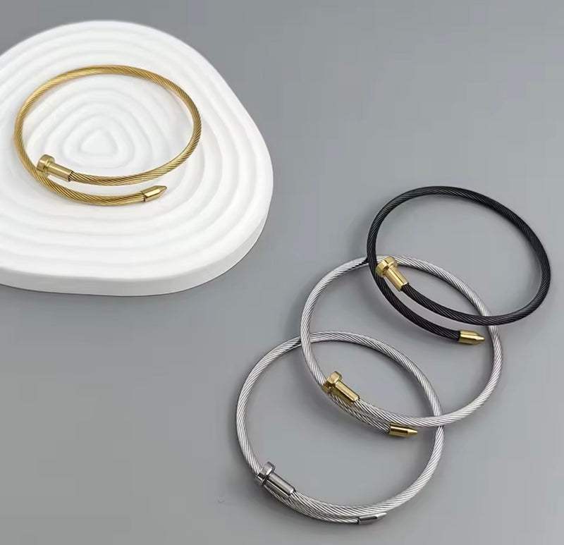 Men’s Stainless Steel Cable Bracelet
