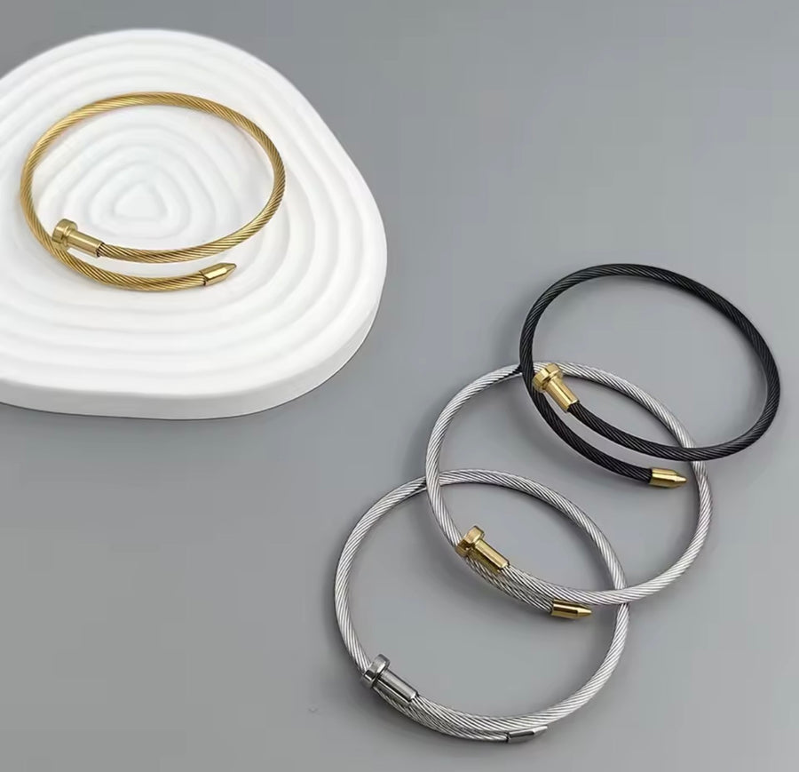 Men’s Stainless Steel Cable Bracelet