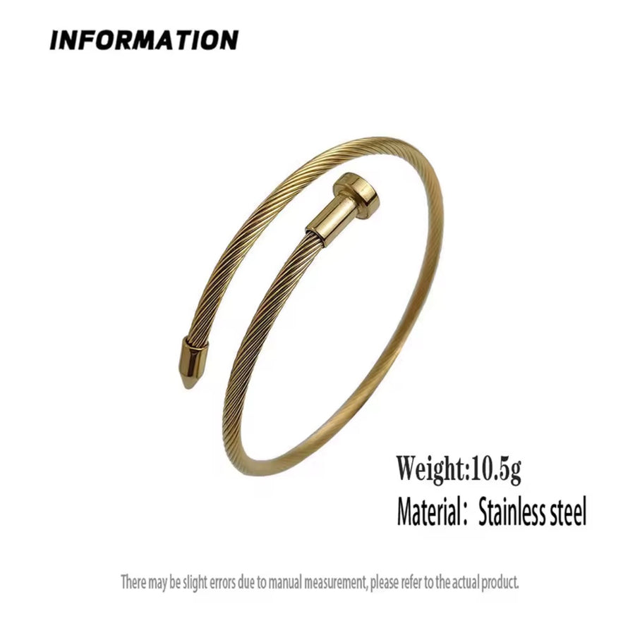Men’s Stainless Steel Cable Bracelet