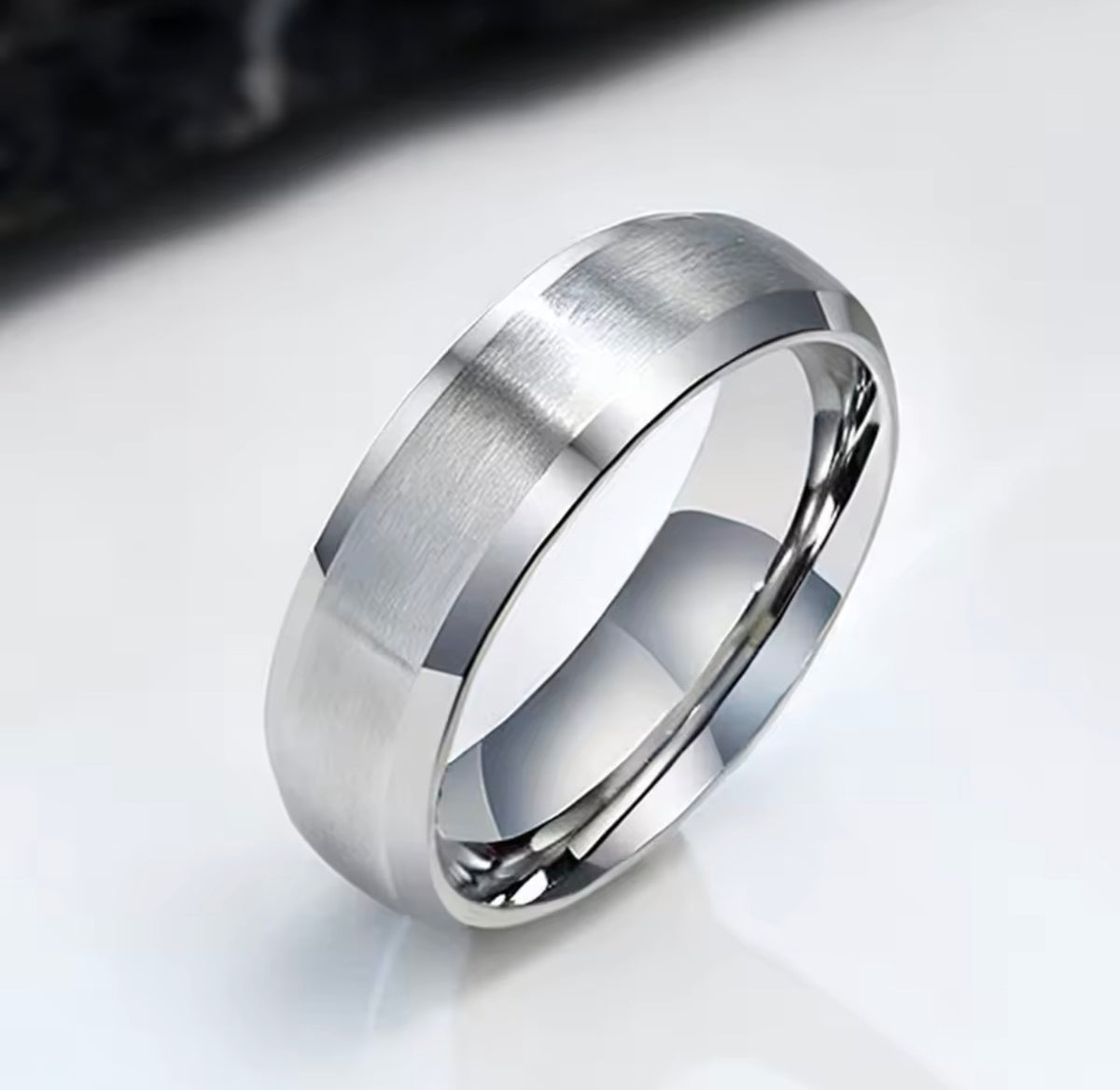 Men’s 6mm Stainless Steel Matte Band Ring