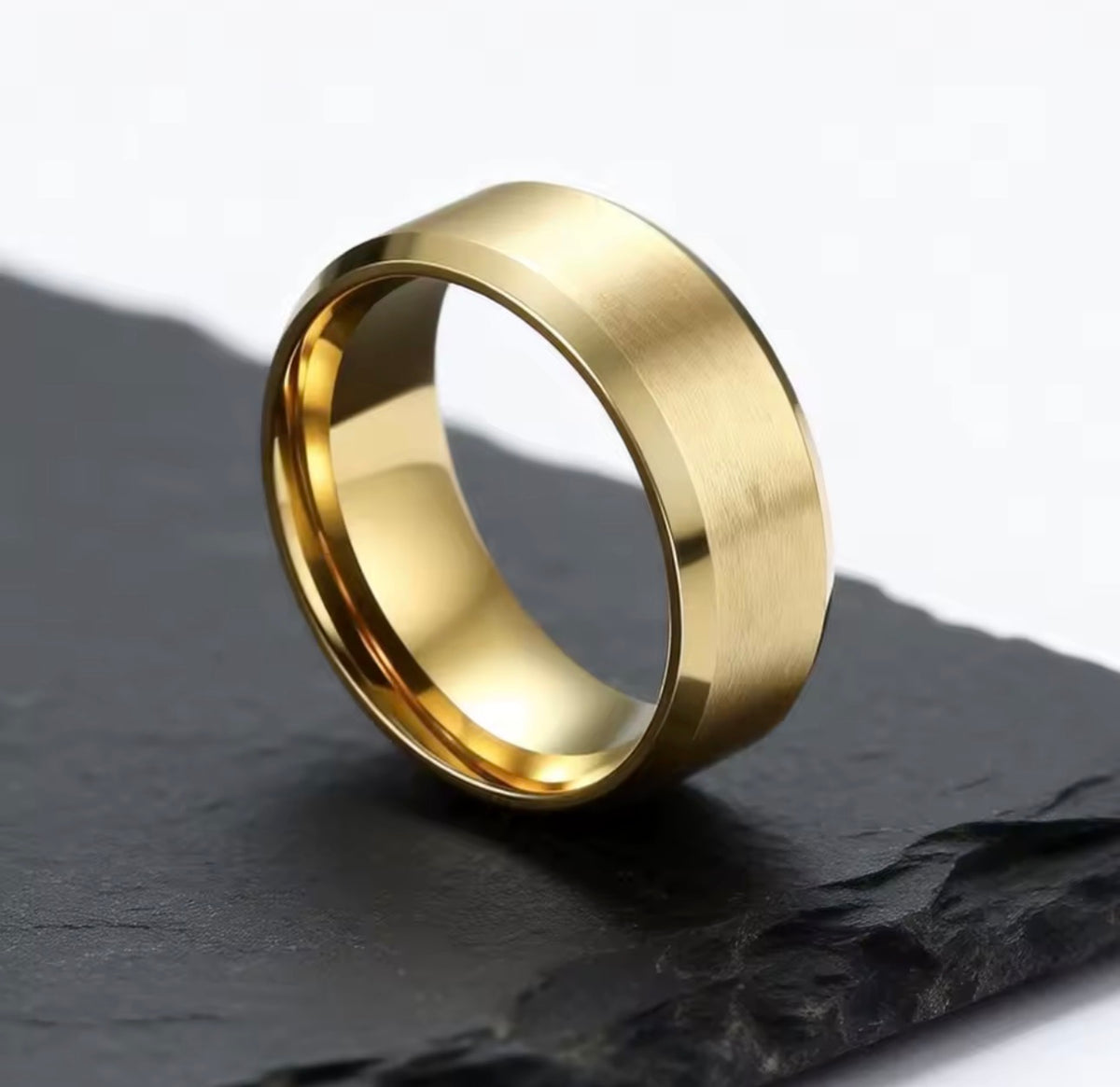 Men’s 6mm Stainless Steel Matte Band Ring