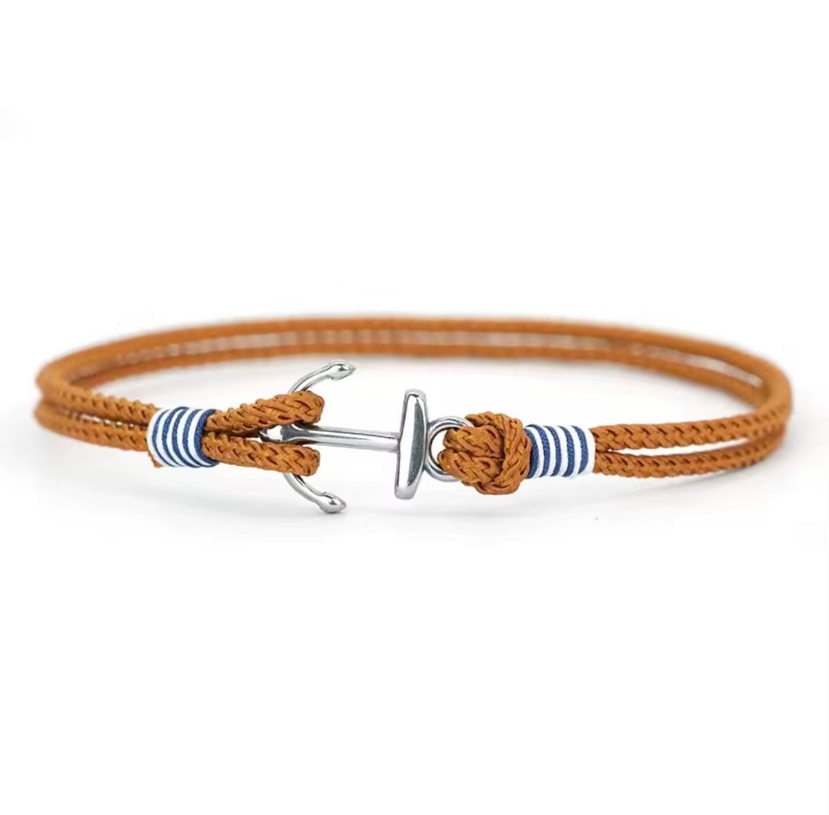 Men’s Nautical Anchor Rope Bracelet  Red or Khaki