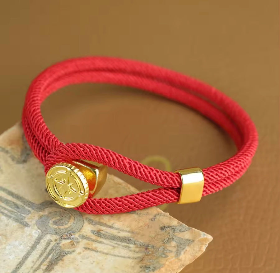 Men’s Compass Rope Bracelet – Stainless Steel