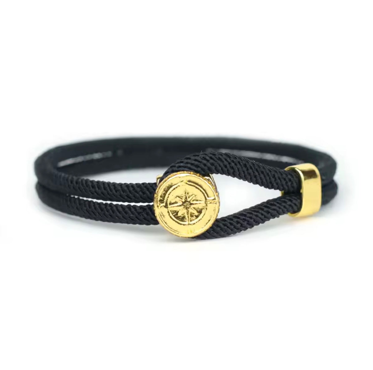 Men’s Compass Rope Bracelet – Stainless Steel