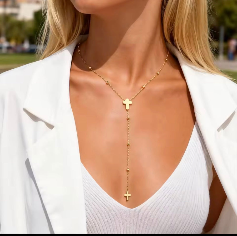 Rosary Necklace  Stainless Steel