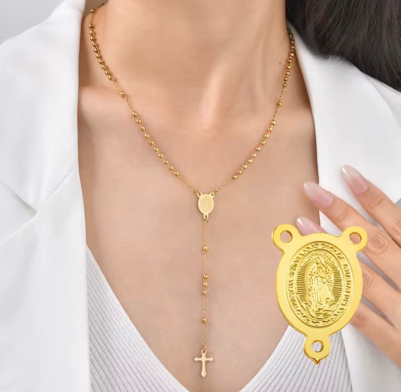 Rosary Necklace  Stainless Steel