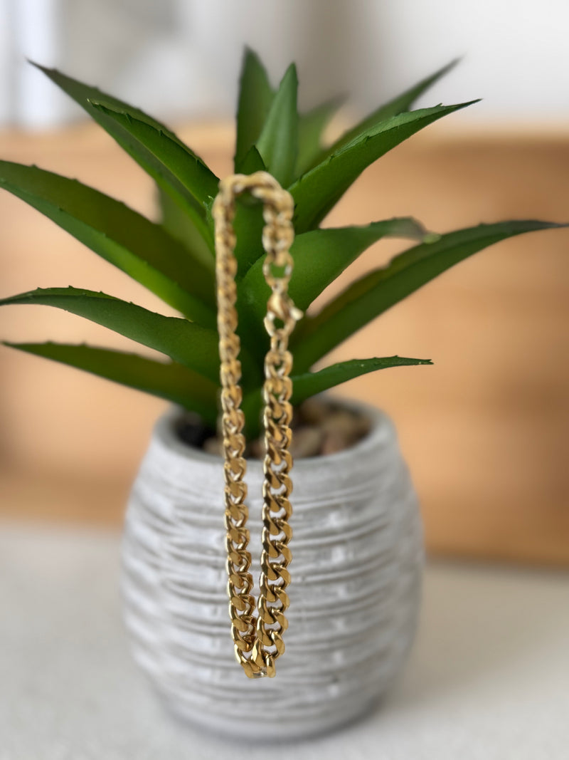 Men’s Solid Cuban Link Bracelet – 8.5" Stainless Steel