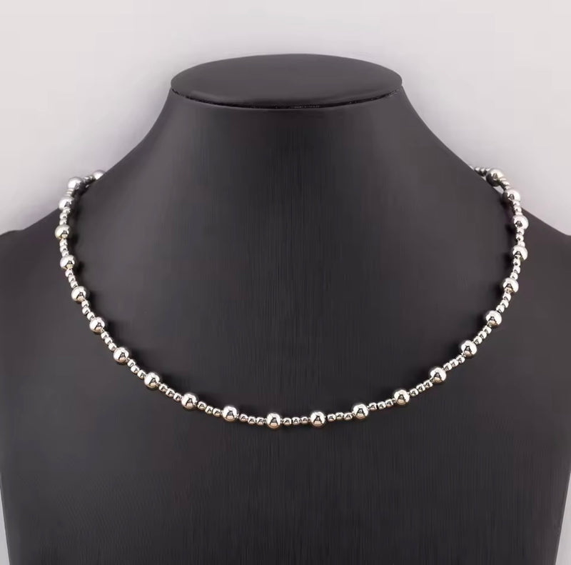 Beaded Necklace & Bracelet Collection – Gold, Silver & Three-Tone | 18K Gold Plated