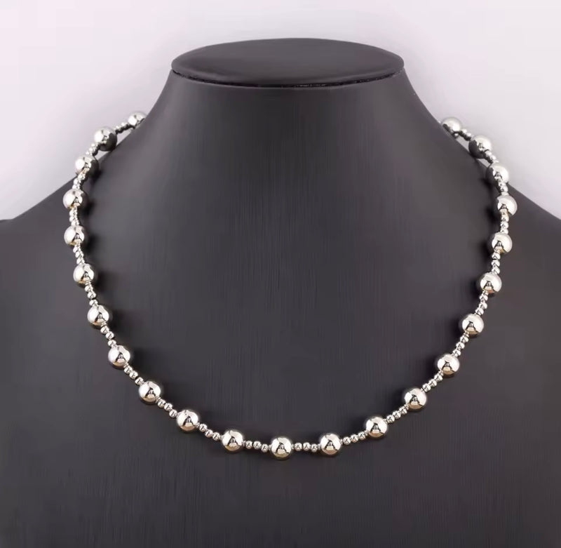 Beaded Necklace & Bracelet Collection – Gold, Silver & Three-Tone | 18K Gold Plated