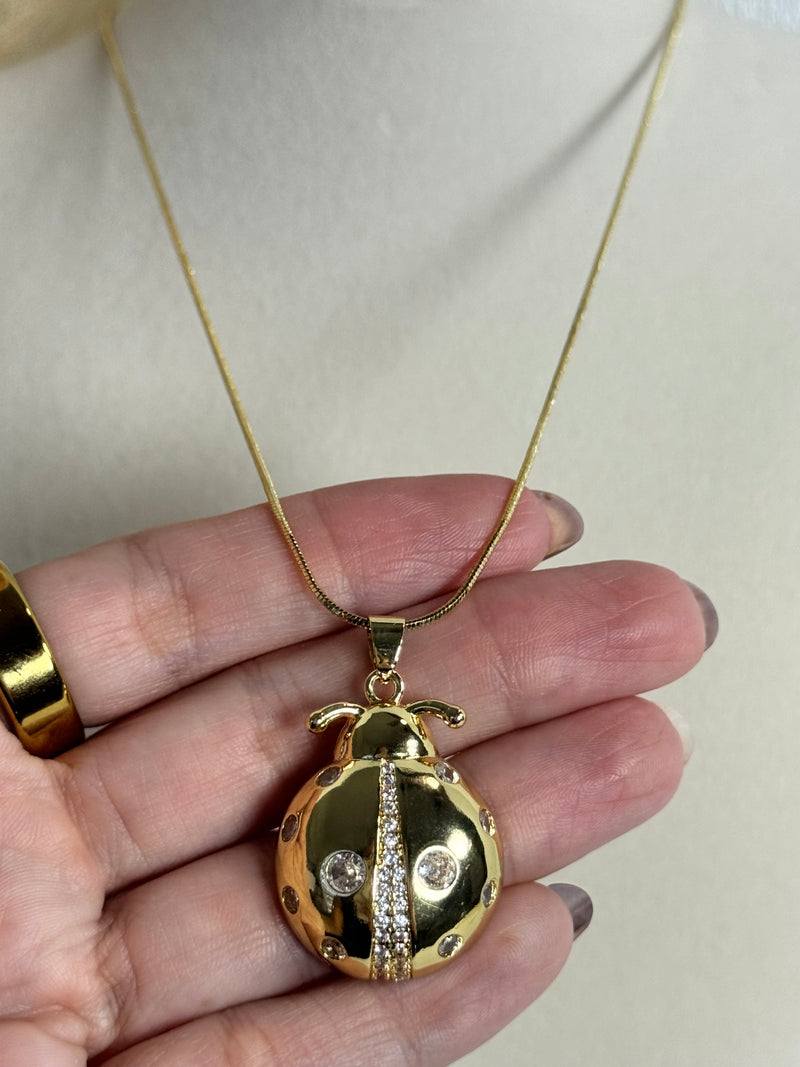 Lucky Ladybug Necklace – 18K Gold Plated