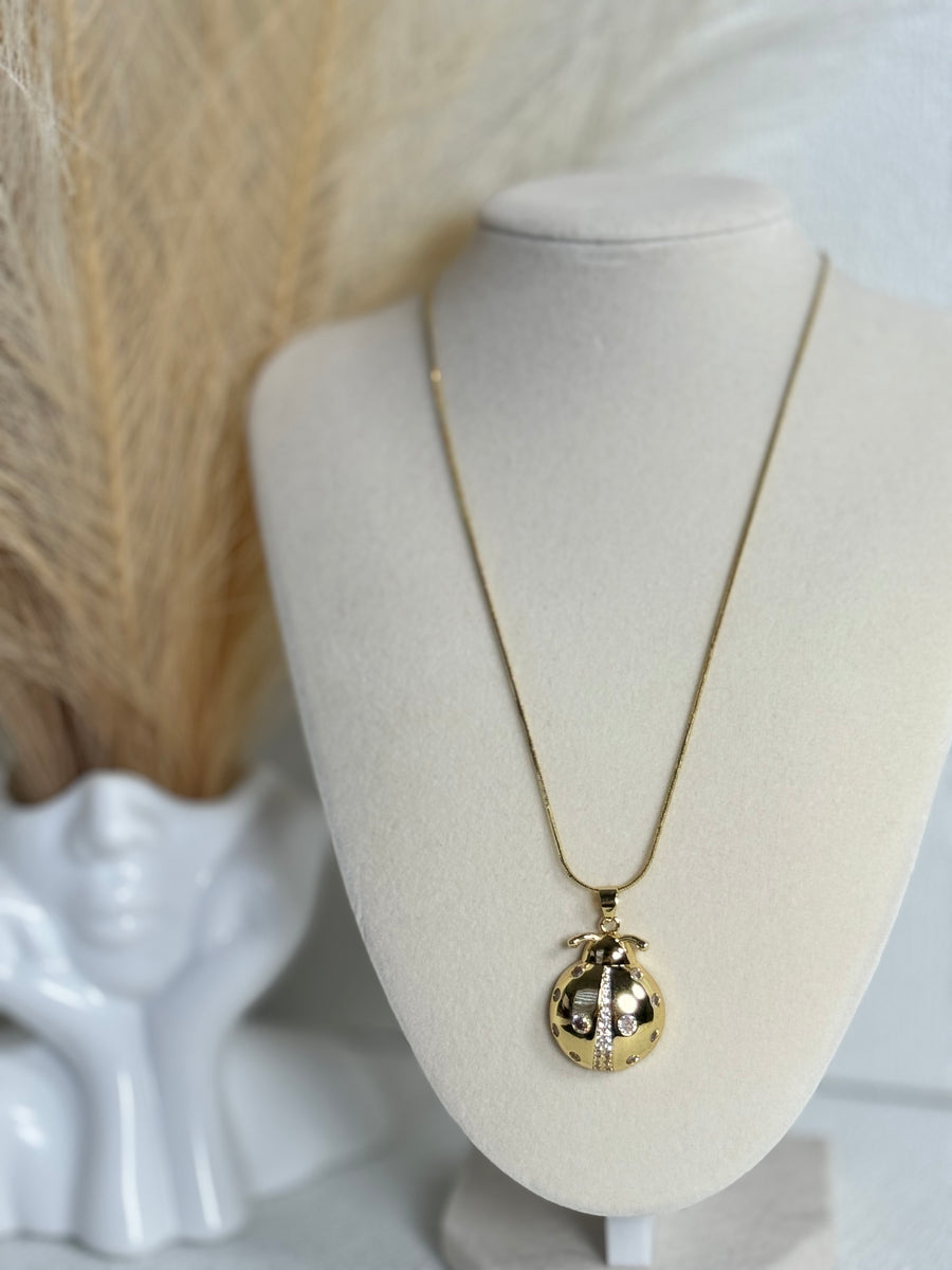 Lucky Ladybug Necklace – 18K Gold Plated
