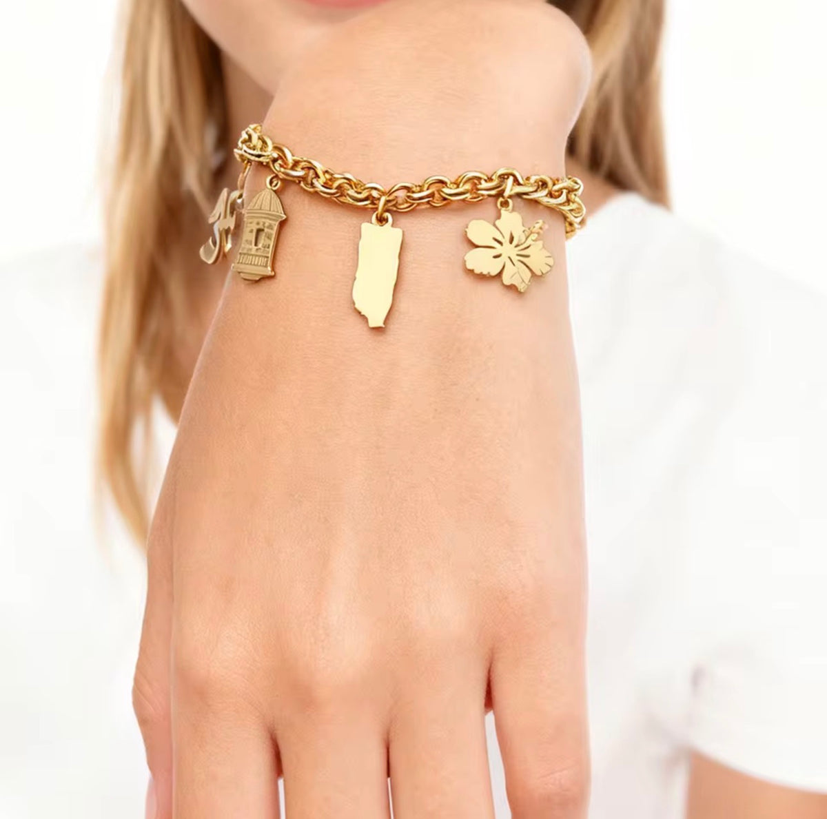 Puerto Rico Culture Charm Bracelet - Stainless Steel - 4 Styles Available