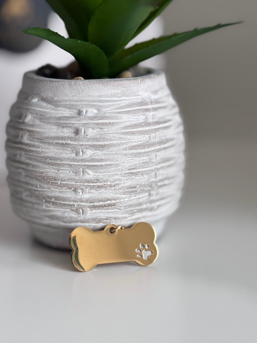 Dog Bone Charm - Stainless Steel