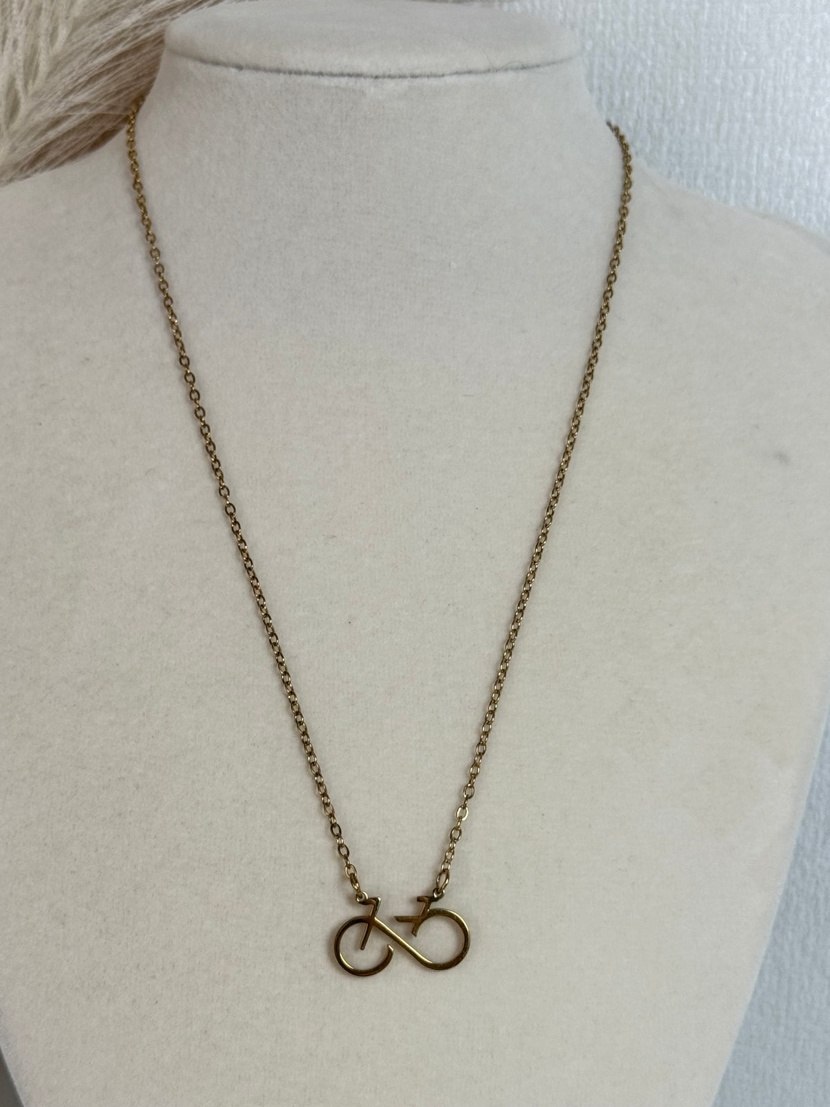 Infinity Bicycle Pendant Necklace – Stainless Steel | Gold & Silver