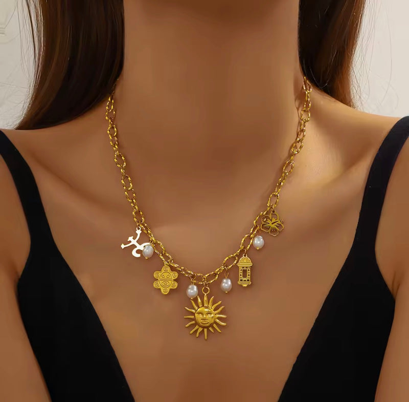 Puerto Rico Charm Necklace – Stainless Steel