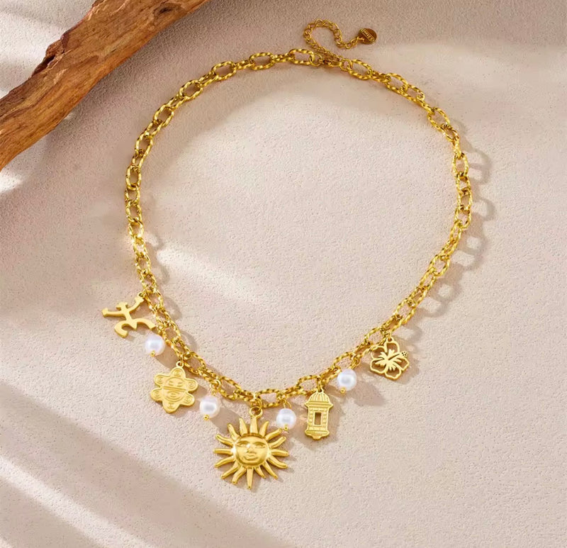 Puerto Rico Charm Necklace – Stainless Steel