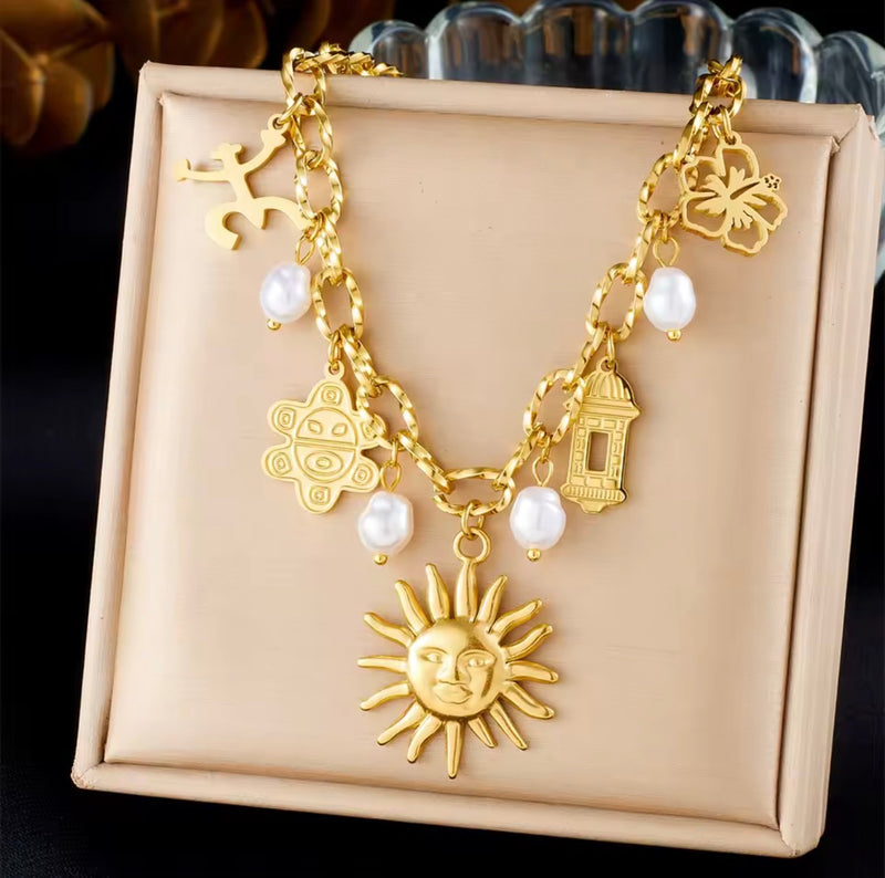 Puerto Rico Charm Necklace – Stainless Steel