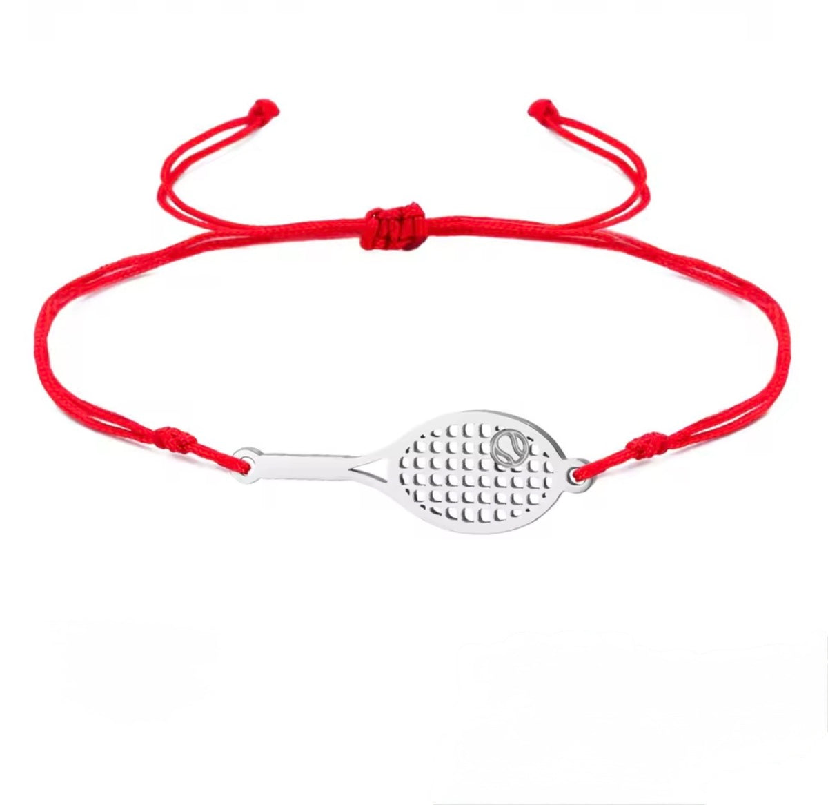 Tennis Bracelet – Red String (Stainless Steel)