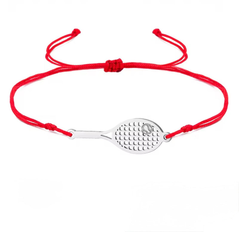 Tennis Bracelet – Red String (Stainless Steel)