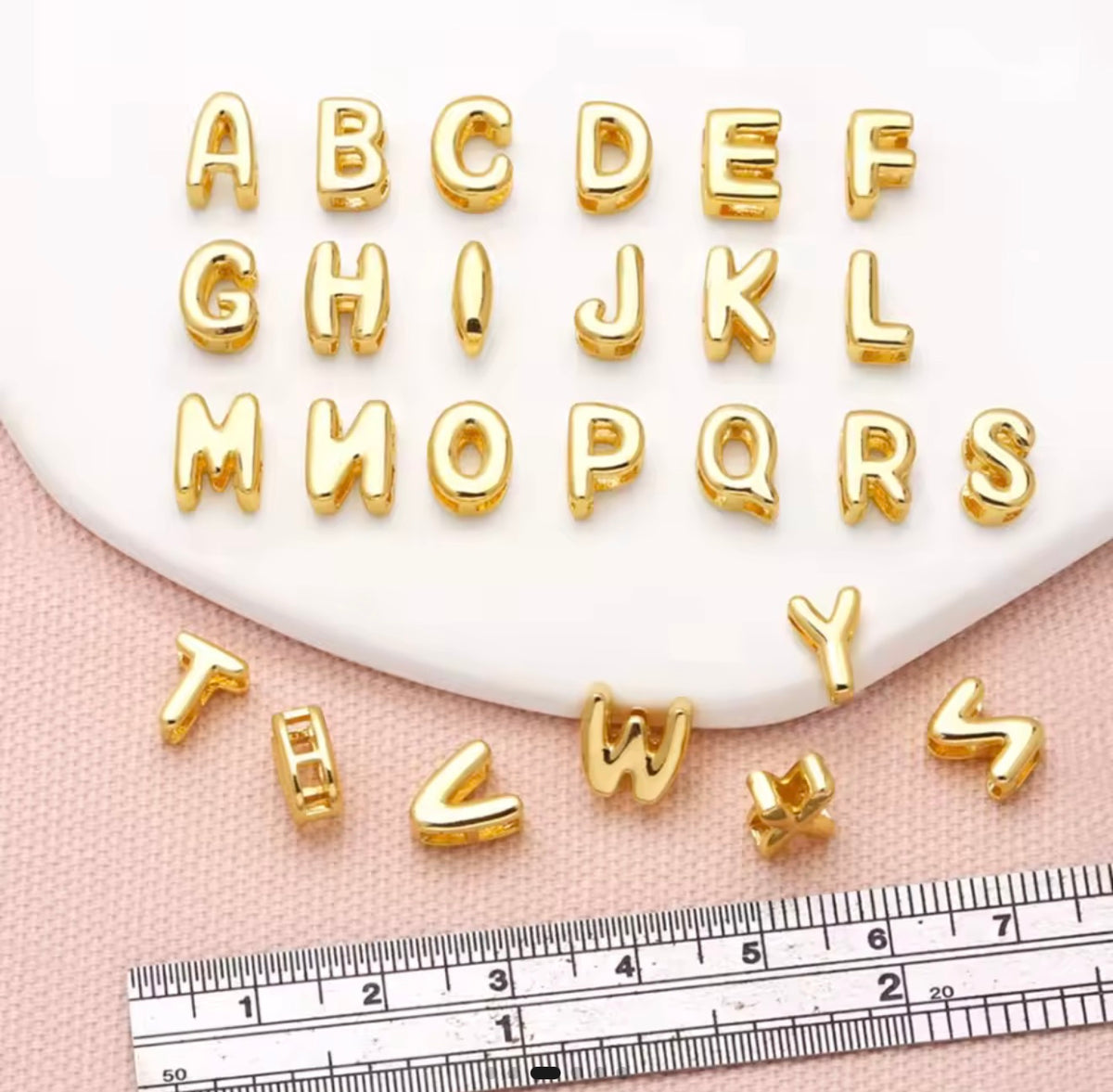 SM Bubble Letters Name Necklace – Personalized | 18K Gold Plated (LETTER ONLY)