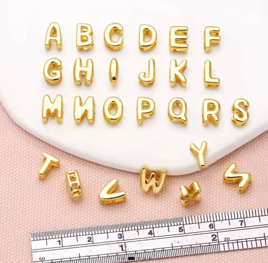 SM Bubble Letters Name Necklace – Personalized | 18K Gold Plated (LETTER ONLY)