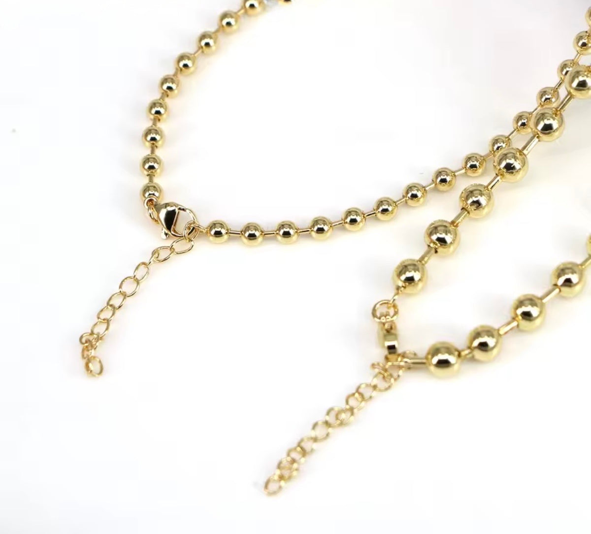 18KT Gold Plated Classic Beaded Necklace