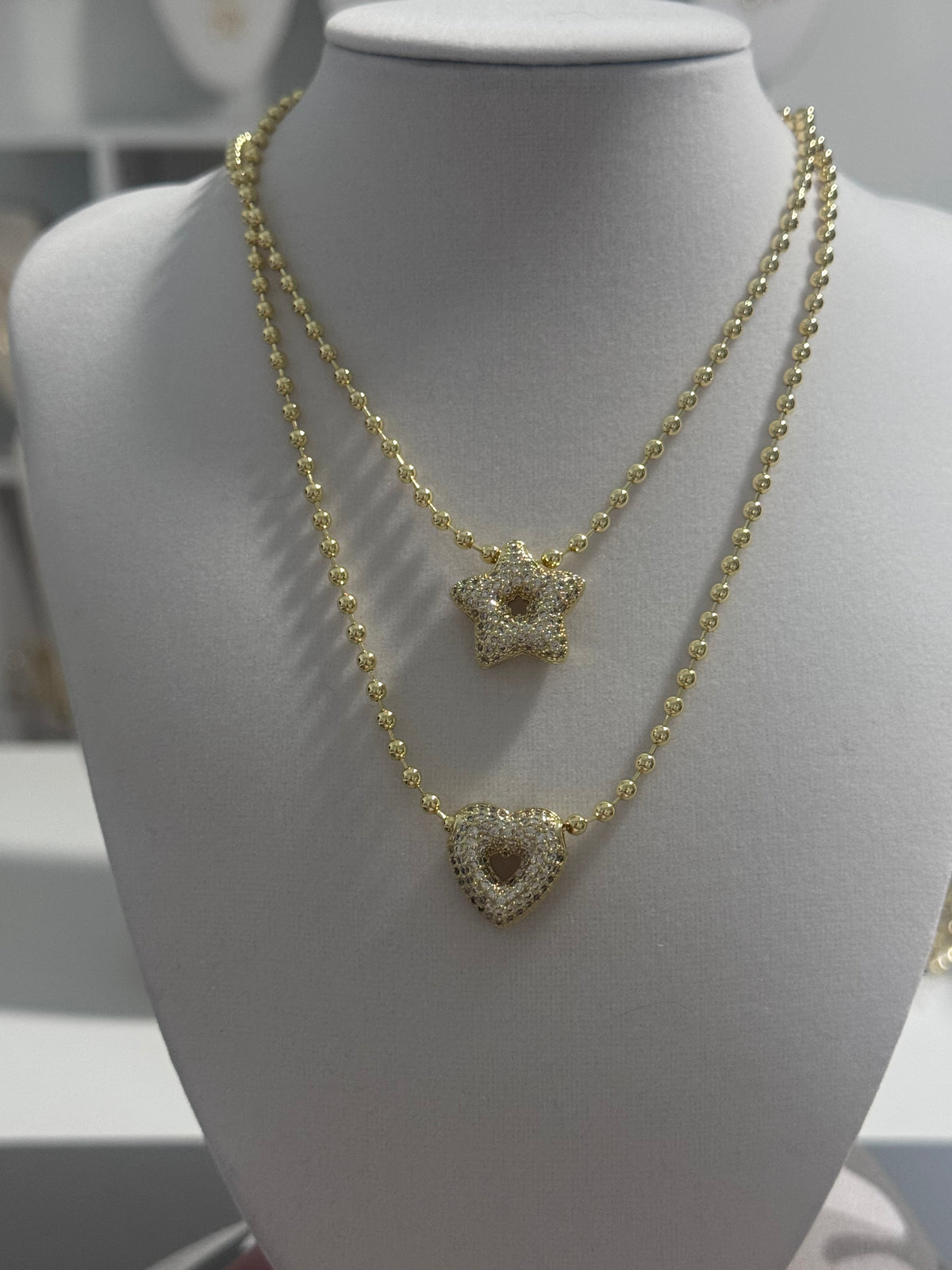 Necklace with Star or Heart Charm