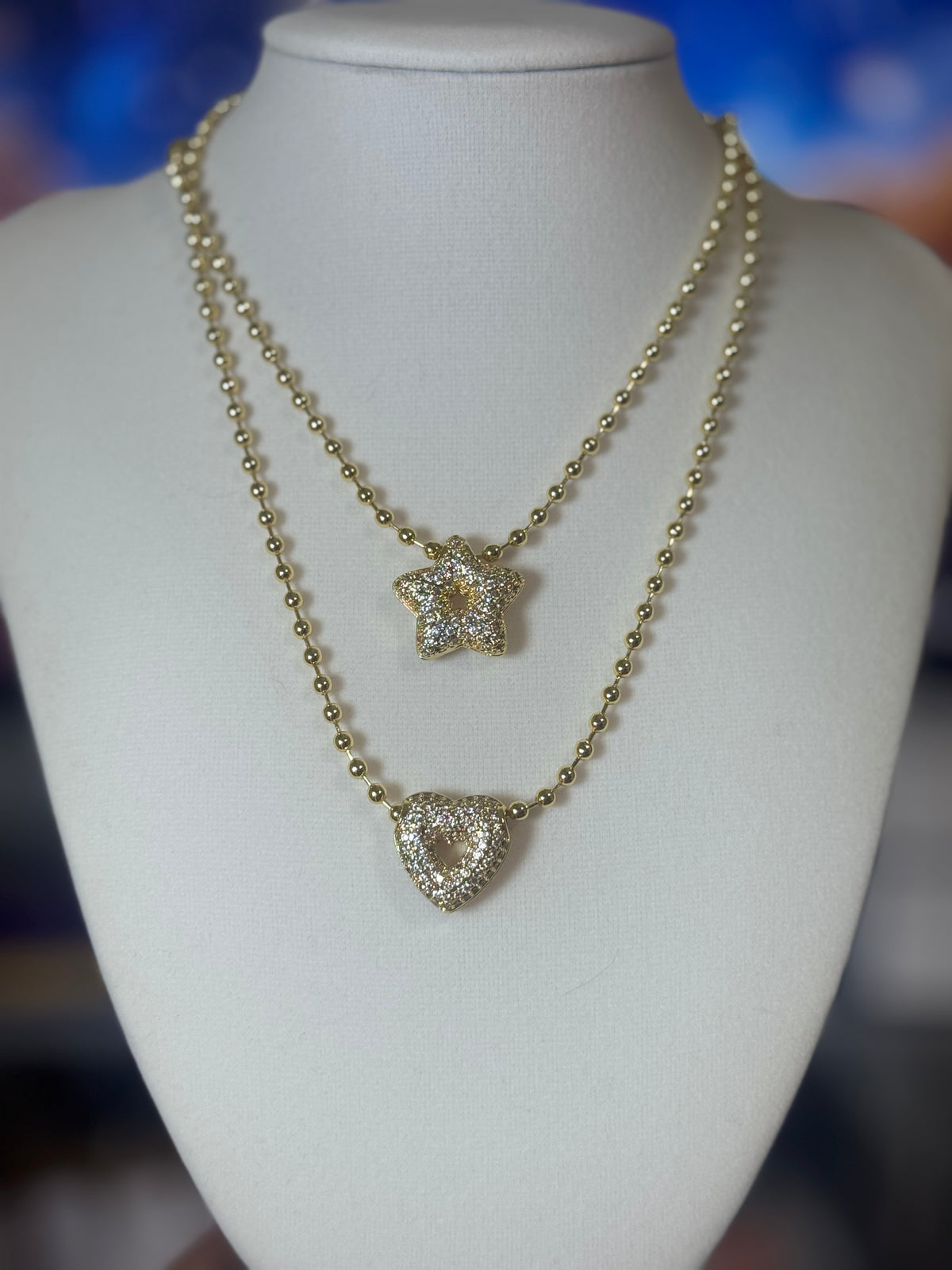 Necklace with Star or Heart Charm